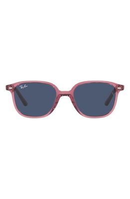 Ray-Ban Kids' Junior Leonard 45mm Square Sunglasses in Transparent Pink