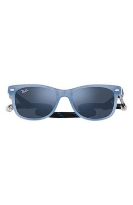 Ray-Ban Kids' Junior Wayfarer 47mm Square Sunglasses in Opal Blue