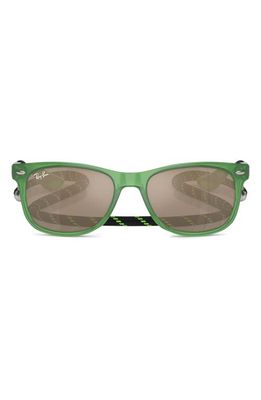 Ray-Ban Kids' Junior Wayfarer 47mm Square Sunglasses in Opal Green