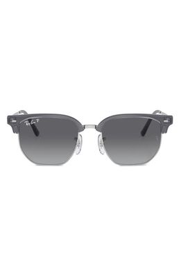 Ray-Ban Kids' New Clubmaster Junior 47mm Gradient Polarized Irregular Sunglasses in Grey Gradient