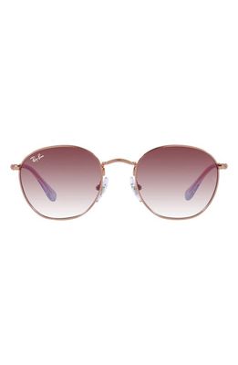 Ray-Ban Kids' Rob Junior 48mm Round Sunglasses in Rose Gold