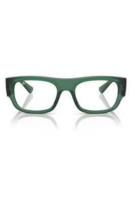 Ray-Ban Kristin 52mm Rectangular Optical Glasses in Transparent Green