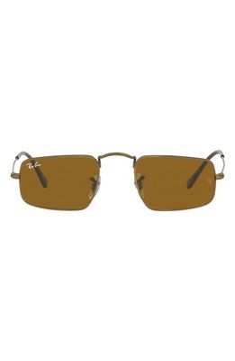 Ray-Ban Legend 49mm Rectangular Sunglasses in Antique Gold/Brown