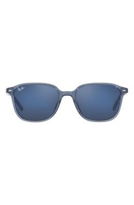 Ray-Ban Leonard 51mm Mirrored Square Sunglasses in Blue Mirror