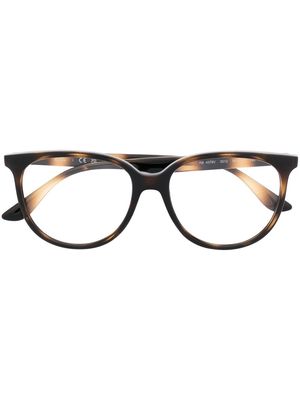 Ray-Ban logo-plaque round glasses - Brown