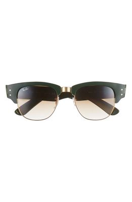 Ray-Ban Mega Clubmaster 53mm Gradient Square Sunglasses in Green/Brown Gradient