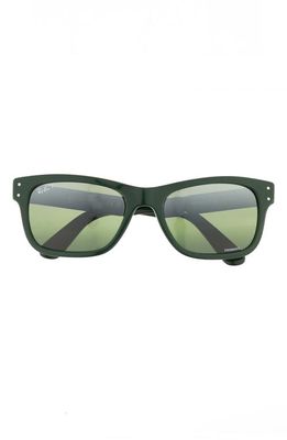 Ray-Ban Mr. Burbank 58mm Gradient Polarized Rectangular Sunglasses in Green