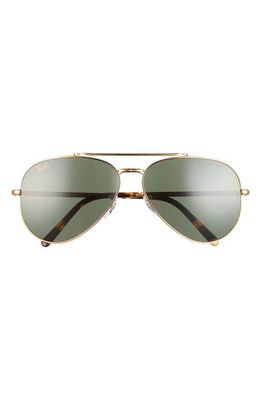 Ray-Ban New Aviator 62mm Oversize Pilot Sunglasses in Legend Gold /Green
