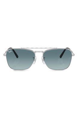 Ray-Ban New Caravan 55mm Gradient Square Sunglasses in Blue Gradient