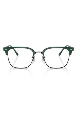 Ray-Ban New Clubmaster 51mm Square Optical Glasses in Black Green