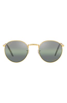 Ray-Ban New Round 50mm Gradient Polarized Phantos Sunglasses in Green Gold