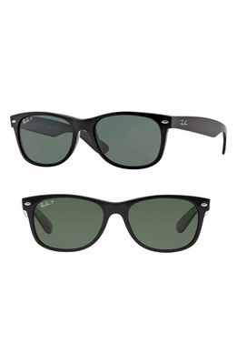 Ray-Ban New Wayfarer 52mm Rectangular Sunglasses in Black/Polarized