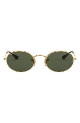 Ray-Ban Oval 51mm Sunglasses in Gold/Green