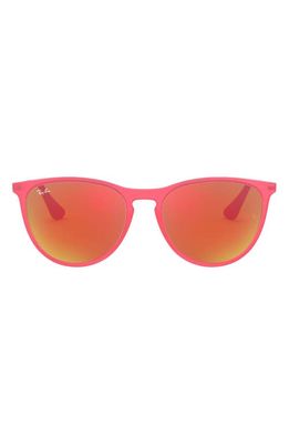 Ray-Ban Ray-Bay Junior Izzy 50mm Mirrored Sunglasses in Pink Flash
