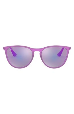 Ray-Ban Ray-Bay Junior Izzy 50mm Mirrored Sunglasses in Ultra Violet/Violet Mirror