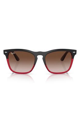 Ray-Ban Steve 54mm Square Sunglasses in Grey /Transparent Red