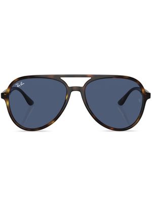 Ray-Ban tortoiseshell-effect aviator-frame sunglasses - Brown