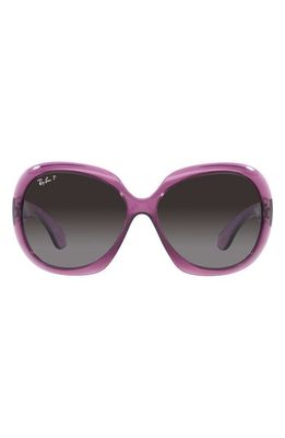 Ray-Ban Transparent 60mm Polarized Butterfly Sunglasses in Violet /Grey Gradient Polar