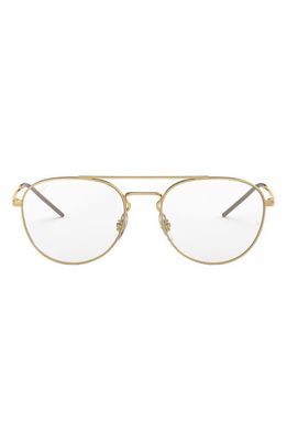 Ray-Ban Unisex 55mm Aviator Optical Glasses in Gold