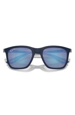 Ray-Ban x Scuderia Ferrari 54mm Polarized Square Sunglasses in Matte Blue