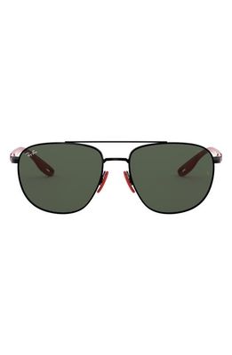 Ray-Ban x Scuderia Ferrari 57mm Square Sunglasses in Black