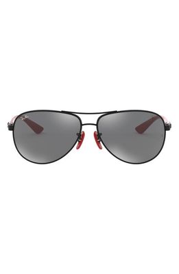 Ray-Ban x Scuderia Ferrari 61mm Pilot Sunglasses in Black