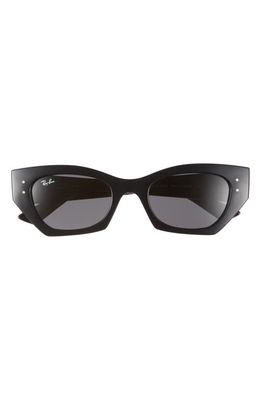 Ray-Ban Zena 49mm Geometric Sunglasses in Black