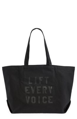 rayo & honey Lift Every Voice Canvas Tote in Black