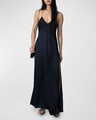 Rayonne Satin Maxi Dress