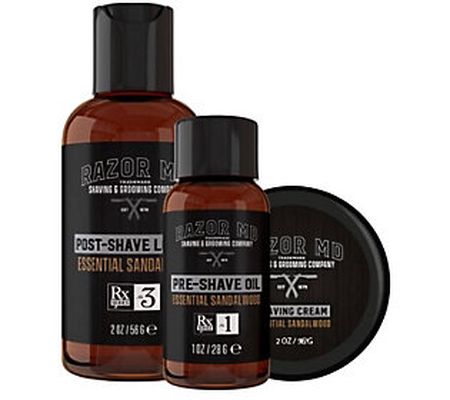 RAZOR MD Essential Sandalwood Travel 3-Piece Se t