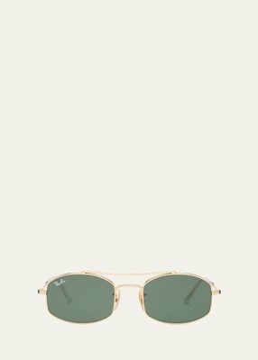 RB3719 Solid Metal Aviator Sunglasses