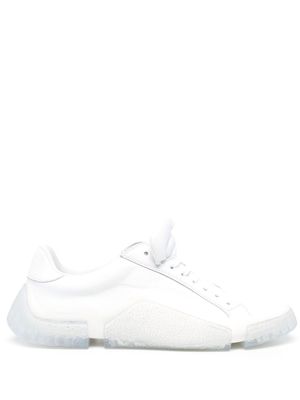 RBRSL RUBBER SOUL oversize-tongue leather sneakers - White