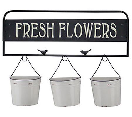 RCS Gifts Planter Hanger Fresh Flowers 3 Pots