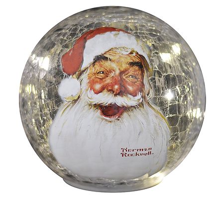 RCS Globe LED Norman Rockwell Santa Claus