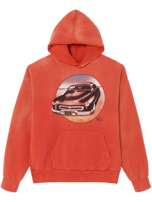 RE/DONE 51 Merc graphic-print cotton hoodie - Red