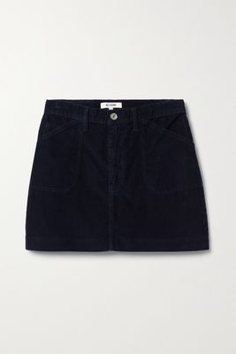 RE/DONE - 70s Cotton-corduroy Mini Skirt - Blue