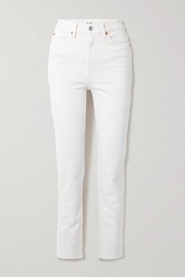 RE/DONE - 70s High-rise Straight-leg Jeans - Off-white