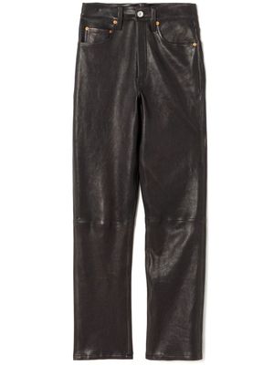 RE/DONE 70s leather straight-leg trousers - Black