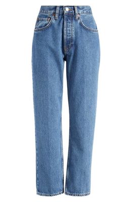 Re/Done '70s Stovepipe Organic Cotton Jeans in Blue Mere