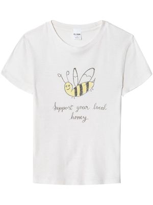 RE/DONE 90s Baby Local Honey-print T-shirt - White