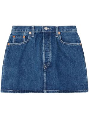 RE/DONE 90s high-waist denim miniskirt - Blue