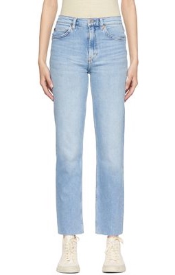 Re/Done Blue 70s Straight Leg Jeans