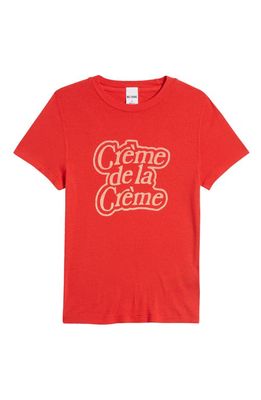 Re/Done Crème de la Crème '90s Graphic T-Shirt in Cherry