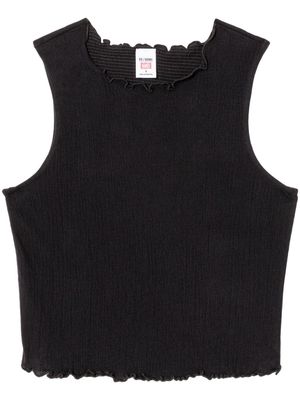 RE/DONE crinkled round-neck tank top - Black