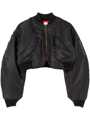 RE/DONE cropped bomber jacket - Black