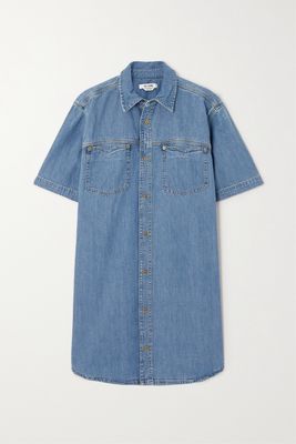 RE/DONE - Denim Mini Shirt Dress - Blue