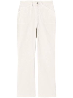 RE/DONE flared cropped corduroy trousers - White