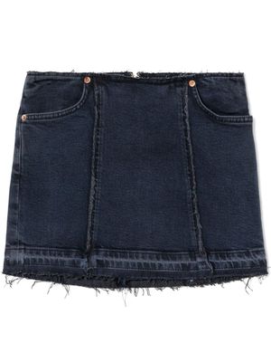 RE/DONE frayed denim miniskirt - Blue