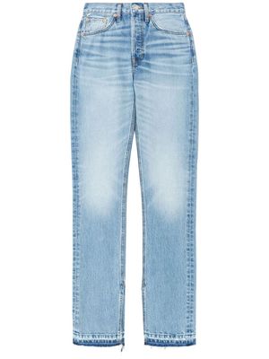 RE/DONE high-rise light wash jeans - Blue