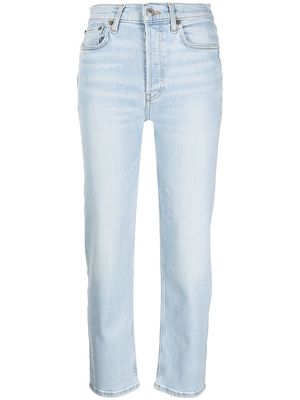 RE/DONE high-rise straight-leg jeans - Blue